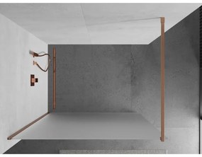 Mexen Kioto, Walk-In zuhany paraván 110 x 200 cm, 8 mm matt üveg, réz matt profil, 800-110-101-65-30