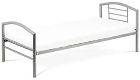 Fém Egyszemélyes Ágy 94×207 cm, Ezüst. BED-1900 SIL