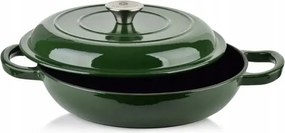 Öntöttvas sütőtál 26 cm zöld zománcozott libasütő 2,4l