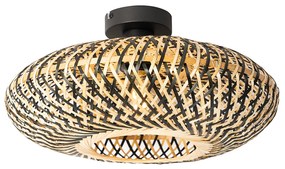 Keleti mennyezeti lámpa fekete bambusz 40 cm - Ostrava
