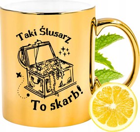 Prémium Arany Csillogó Bögre Lakatosnak Ajándék Nyomtatott Fotó