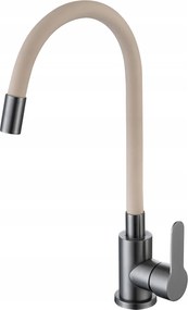 Grafit-bézs Melanstar Álló Konyhai Csaptelep Rugalmas Kifolyócsővel