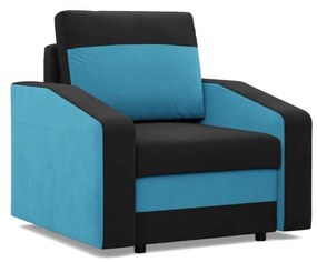 Hewlet fotel, szövet anyag, hab töltet, fekete - kék