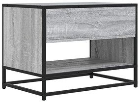 szürke sonoma színű szerelt fa és fém TV-szekrény 61x40x46 cm