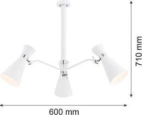 ARGON 1379 LUKKA Modern Csillár Fehér, Króm E27 IP20