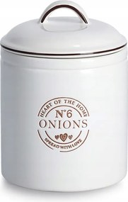 Tároló doboz „hagyma”, kerámia, fehér