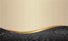 Flizelin fotótapéta Arany csíkok és hullámok dísz Elegancia 300x210 +ragasztó