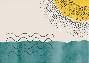 Kép - Absztrakt festmény a strandról N⁰1 (70x50 cm)