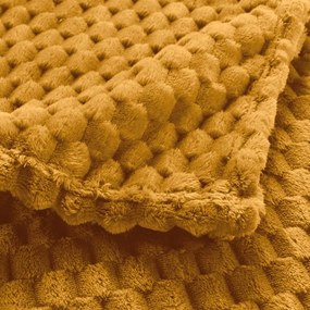 Okkersárga mikroflanel takaró 125x150 cm Mini Frosty – douceur d'intérieur