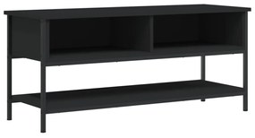 fekete szerelt fa TV-szekrény 100 x 35 x 45 cm
