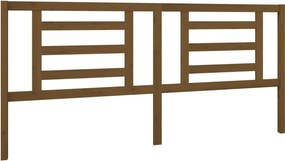 vidaXL mézbarna tömör fenyőfa ágyfejtámla 206 x 4 x 100 cm