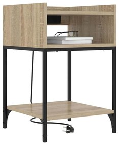 Éjjeli Szekrények 2 pcs sonoma tölgy 40 x 40 x 61 cm Faanyag