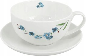 Porcelán csésze és csészealj Luna Nefelejcs 250 ml