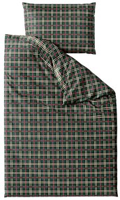 GLENMOORE zöld mikroplüss ágyneműhuzat szett + SOFT 90x200 cm fehér mikroplüss lepedő, egyszemélyes