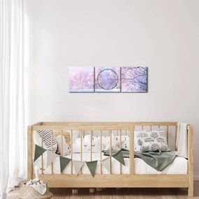 Kép - Fagyos tél (órával) (90x30 cm)