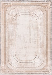 Hera Szőnyeg 160x220 Stílusos Modern Divatos Fényes krém Bézs szürke w10