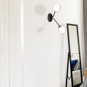 Fali lámpa JOY 2xE14/40W/230V fekete/fényezett króm