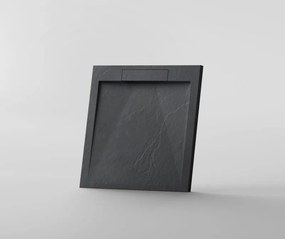 AREZZO design STONE pala hatású öntött márvány zuhanytálca, 90x90 cm-es, antracit (2 doboz)
