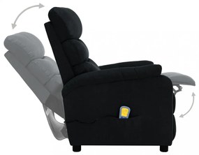 fekete szövet elektromos masszázsfotel