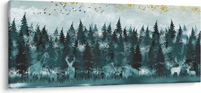 Kép - Állatok az erdőben (120x50 cm)
