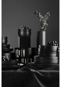 18 darabos fekete/porcelán étkészlet