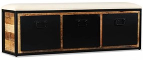 tömör mangófa tárolópad 3 fiókkal 120 x 30 x 40 cm