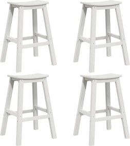 vidaXL Kerti bár szett 4 pcs Fehér HDPE