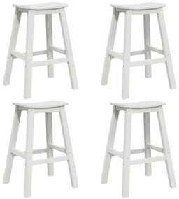 vidaXL Kerti bár szett 4 pcs Fehér HDPE