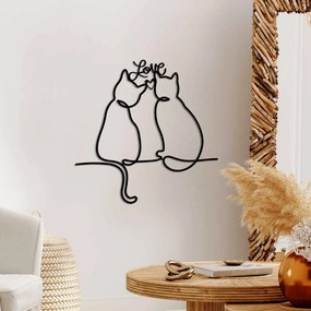 Cat fém fali dekoráció, 55×55 cm – TR891TNL3523