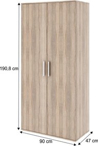 Akasztós szekrény, DTD laminált, tölgy sonoma, DUNAJ TYP1
