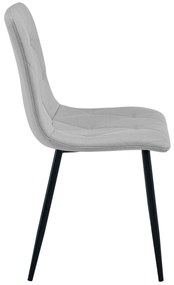 Világosszürke étkezőszék LIBRA fekete lábakkal