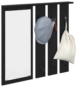 Fali Kabáthorog polcokkal Musta tammi 84 x 10 x 80 cm Faanyag