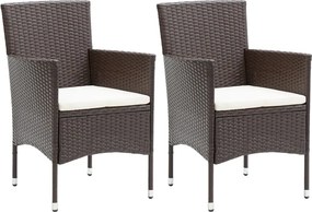vidaXL 2 db barna kerti polyrattan étkezőszék