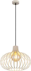 Globo 33370119 Függesztett lámpa, matt homokszínű fém, fekete textil kábel, ø: 400 mm, M: 1500 mm, 1xE27 60W 230V izzó nélkül
