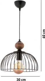 Dorris Wood - Black, Natural