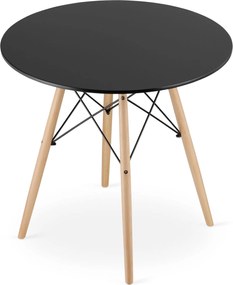 Fekete étkezőasztal OSLO 80x80