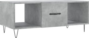 vidaXL betonszürke szerelt fa dohányzóasztal 102 x 50 x 40 cm