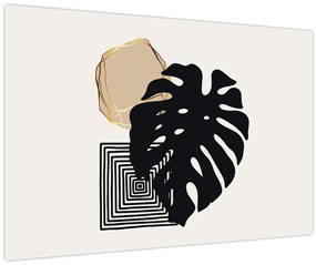 Kép - Absztrakció trópusi levelekkel N⁰2 (90x60 cm)