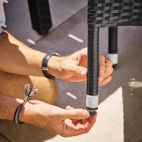 Deuba Rattan fotelek 2 db - fekete/krém színű párnákkal