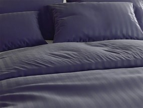 JASMINE PURE mikroszálas hotel ágynemű - sötétkék - 2 cm csíkos Ágyneműhuzat mérete: 70 x 90 cm | 140 x 200 cm
