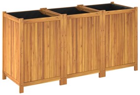tömör akácfa kerti virágtartó béléssel 150 x 50 x 75 cm