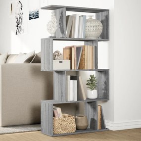 4 szintes szürke sonoma fa elválasztó könyvespolc 70x24x129 cm