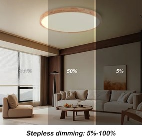 Brilagi - Dimmelhető LED lámpatest WOODROUND LED/70W/230V 3000-6000K Ø 80 cm + távirányító