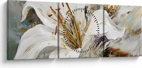Kép - Absztrakció liliommal (órával) (90x30 cm)