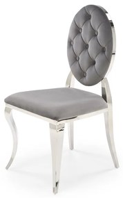 K555 szék, szürke/ezüst
