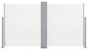 krémszínű behúzható dupla teraszi napellenző 170 x 600 cm