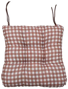 Soft kockás barna székpárna