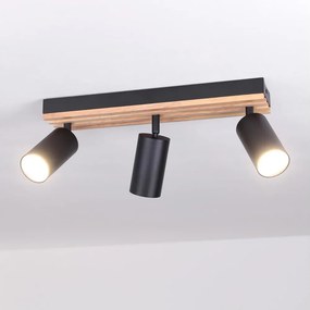 Brilagi - SELE WOOD ACOUSTIC spotlámpa 3xGU10/30W/230V fekete/fa
