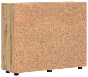 Széf polcokkal kézműves tölgy 55.5 x 29 x 100 cm Faanyag