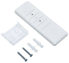 kék és fehér automata napellenző póznákkal 6 x 3,5 m